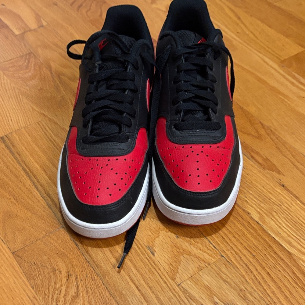 Men's Black and Red Athletic Sneakers